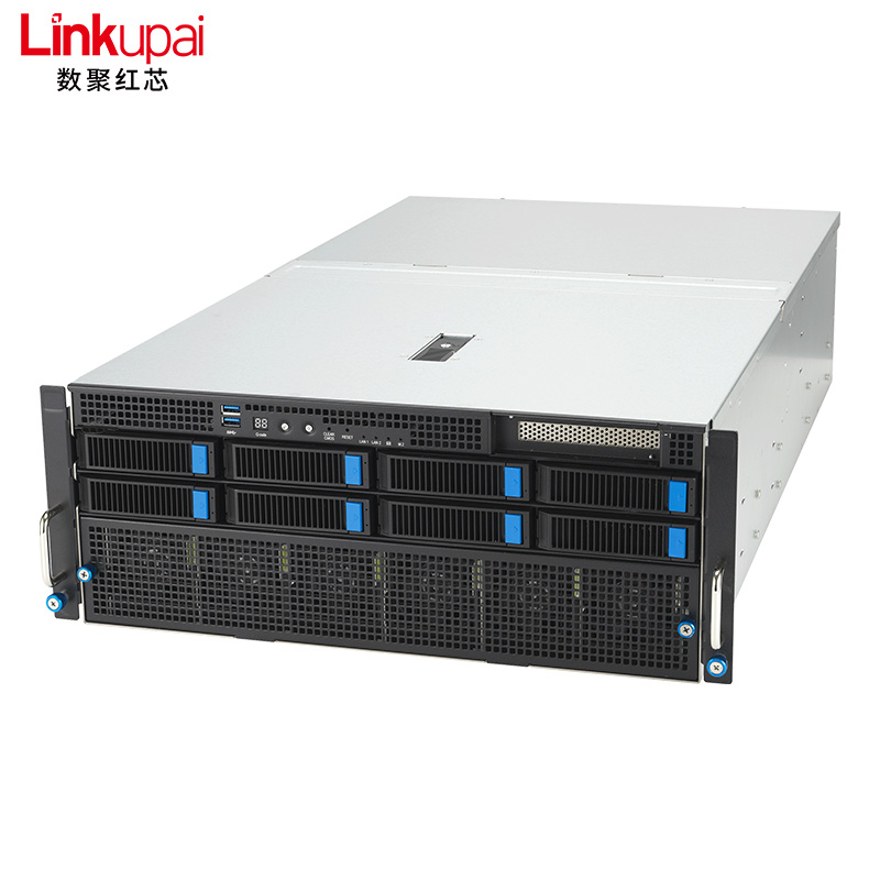 数聚红芯Linkupai HG8480Y AI仿真模型推理服务器 2*金牌6530/512G内存/480G固态+6*4T/9361 2G/3*A6000 48G显卡